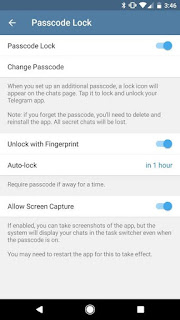 How to lock your telegram app