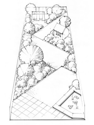 gradina ingusta, idei amenjare gradina, desen proiect peisagistica, gratis, idei amenajare curte, sfaturi amenajare gradina moderna, spatiu mic