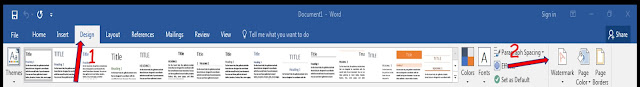 cara membuat watermark di Ms word 2016