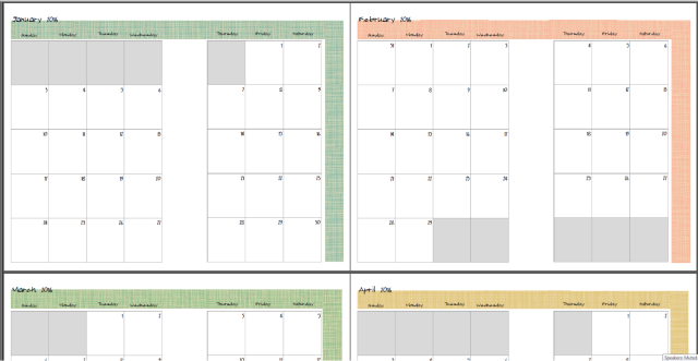 Monthly calendar printable free