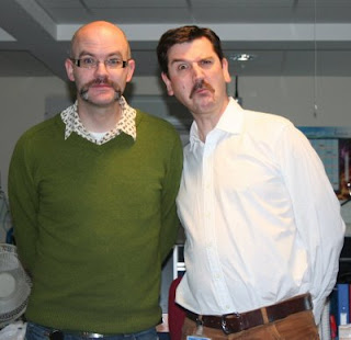 Best 'Tache competition winner Pete with Jon