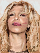 Today I tried a more realistic portrait of Courtney Love. (sm courtney love )