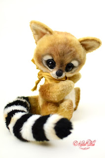 Artist teddy ring-tailed cat, artist teddy, teddy, teddies with charm, авторский тедди, тедди какомицли, мишка тедди, тедди с шармом, ooak teddies, artist teddy bear, Künstlerteddy, Teddybär, Katzenfrett, NatalKa Creations, Natalie Lachnitt