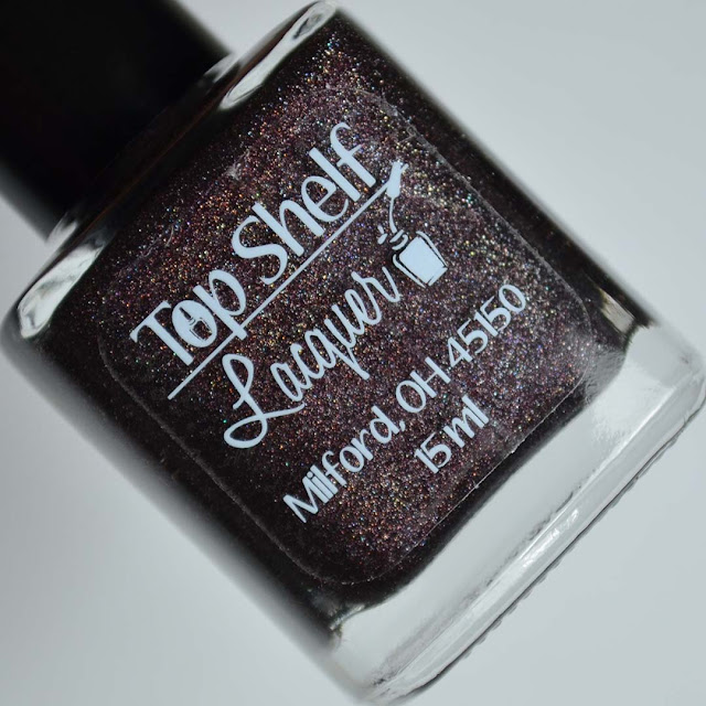 black holographic nail polish