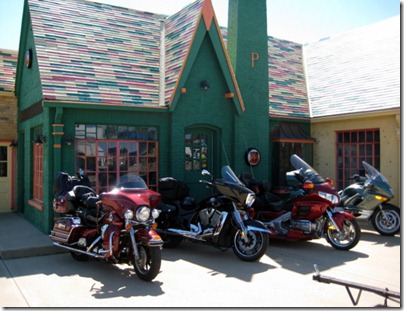 A restored gas station in Cuba, MO on US Route 66.