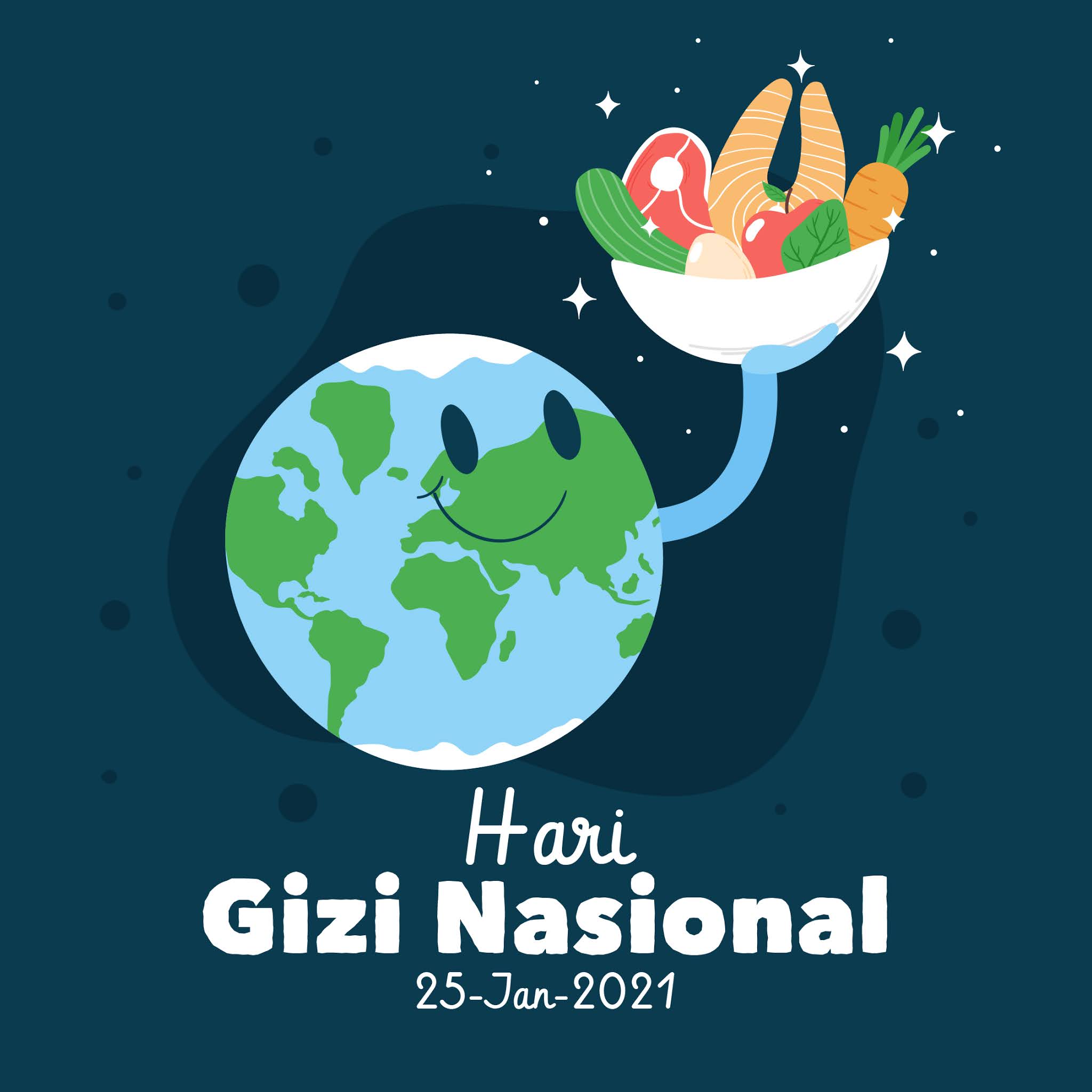 Kumpulan Gambar Desain Template Ucapan Selamat Hari Gizi Nasional