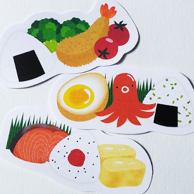 Spring Illustration お弁当セット シンプルでかわいいイラストポストカード