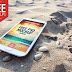 Free Samsung Note 2 Mockup Beach