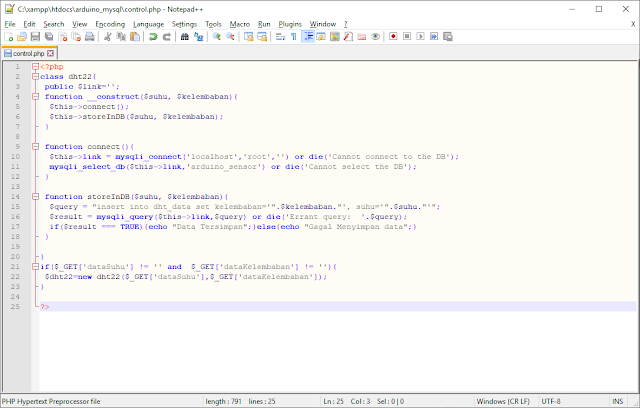 arduino mysql database