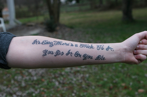 life sayings tattoos