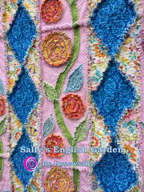 sally's english garden rag quilt