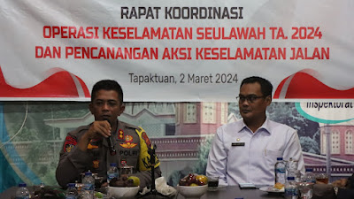 Jelang dimulainya Operasi Keselamatan Seulawah 2024, Polres Aceh Selatan gelar Rapat Koordinasi