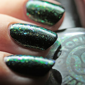 Octopus Party Nail Lacquer Run This Bayou over black