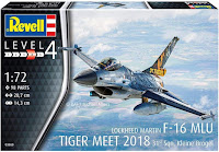 Revell 1/72 LOCKHEED MARTIN F-16 MLU TIGER MEET 2018 31st Sqn. Kleine Brogel (03860) Color Guide & Paint Conversion Chart