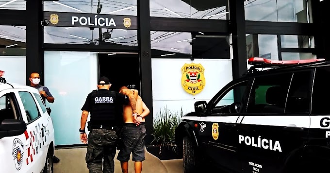 GARRA PRENDE  EM FLAGRANTE DESEMPREGADO QUE DÁ MORDIDAS E SOCOS NA PRÓPRIA MULHER NO DISTRITO DE JUNDIAPEBA