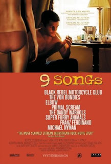 9 songs sinema filminin afişi erotik mi değil mi siz karar verin.