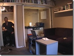 Po Bronson writes inside this isolation chamber/"closet" to concentrate.