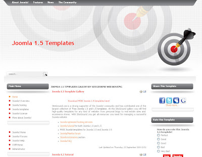 Siteground j15-183 (Bullseye) - шаблон для Joomla 1.6
