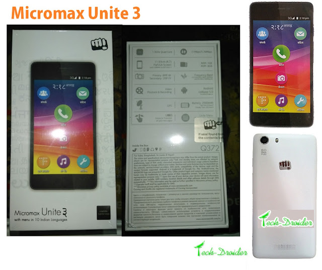 Micromax Unite 3 Pics Unboxing