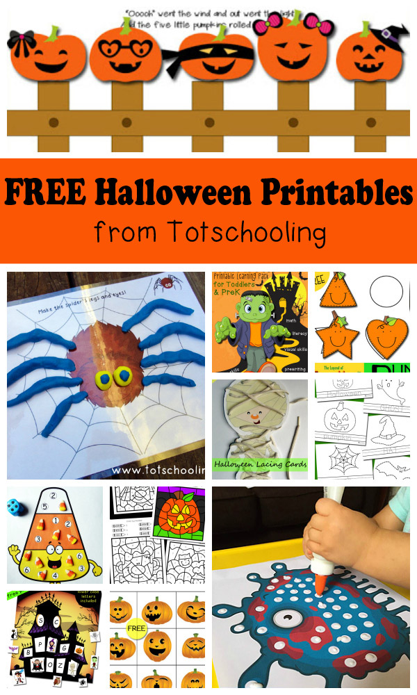 Free Halloween  Printables  for Kids  Totschooling 