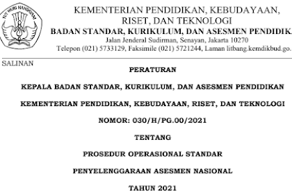  Download POS AN Asesmen Nasional PDF Tahun 2021