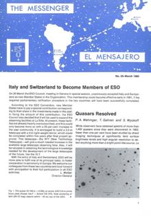 The Messenger 20 - March 1980 | ISSN 0722-6691 | TRUE PDF | Trimestrale | Fisica | Scienza | Astronomia
The Messenger is a quarterly journal presenting ESO's activities to the public.
