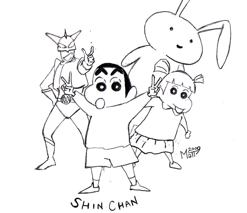 Cartoons Coloring Pages: Shin Chan Coloring Pages