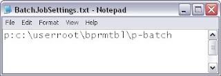 Batch Job settings