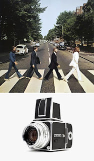 Portada del álbum "Abbey Road" de The Beatles - Iain Macmillan (1969) con una Hasselblad