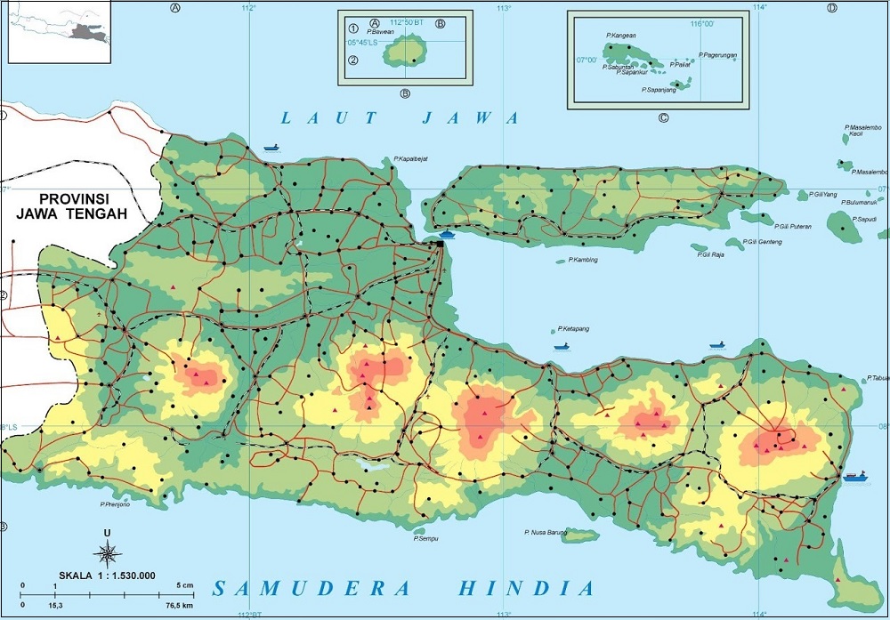  Peta  Jawa  Timur  HD Ukuran Besar Lengkap dan Keterangannya 