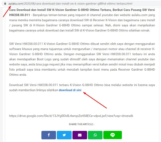 Cara Download dan Install SW Versi HW208.00.011 K-Vision Gardiner G-88HD Ottimo Terbaru Update 07 Agustus 2020, Berikut Cara Pasang SW Versi HW208.00.011