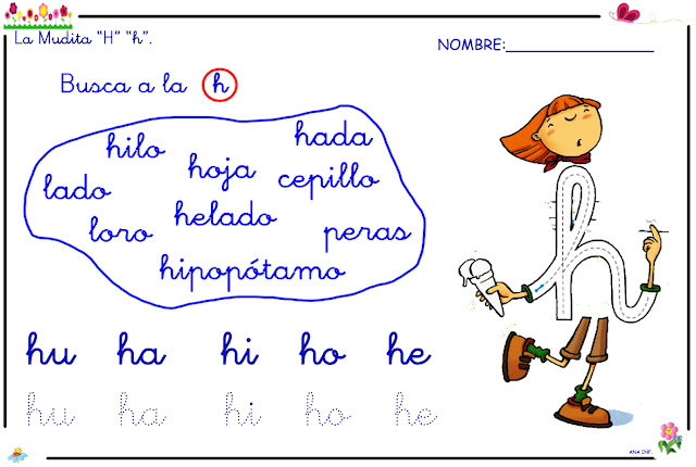 INFANTILES DE ANA V.: LA MUDITA "H"