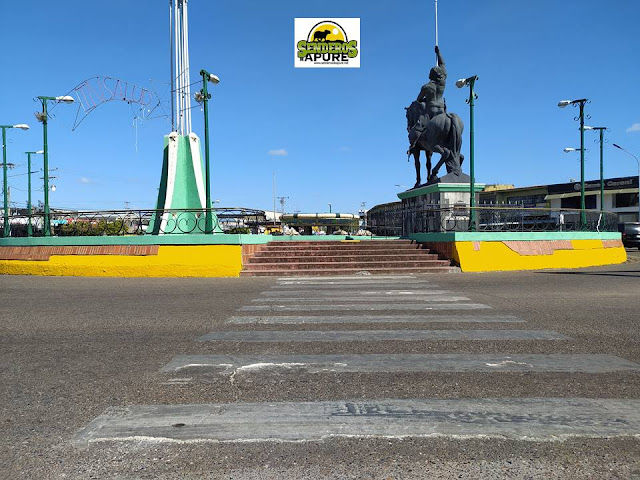 Postales Senderos de Apure: “El Hombre a Caballo” en la “Fuente a la Abundancia” de San Fernando de Apure. 