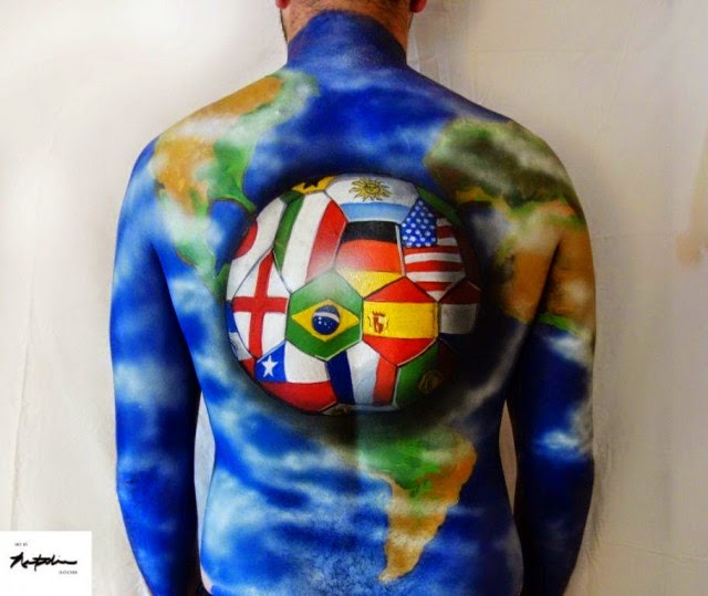 world cup body painting 2014 football world cup body painting  football body paint world cup