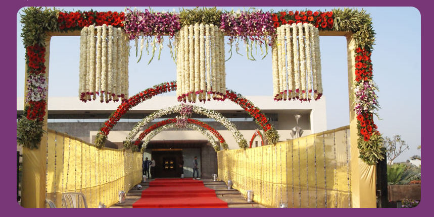 A WEDDING  PLANNER Indian  Wedding  Hall and Mandap Entrance  