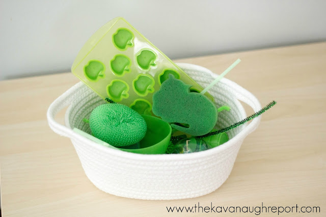 Color Themed Treasure Baskets for Toddlers