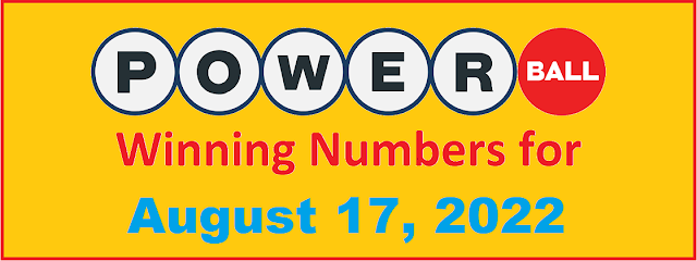 PowerBall Winning Numbers for Wednesday, August 17, 2022