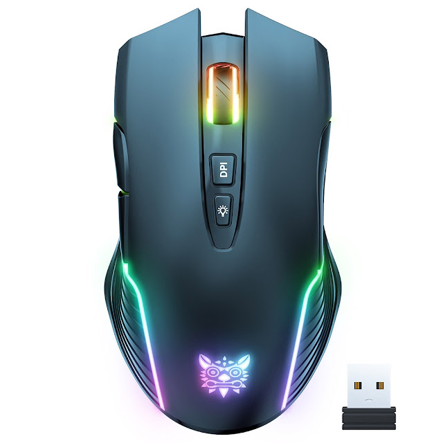 Onikuma CW905 Black Wireless RGB Gaming Mouse