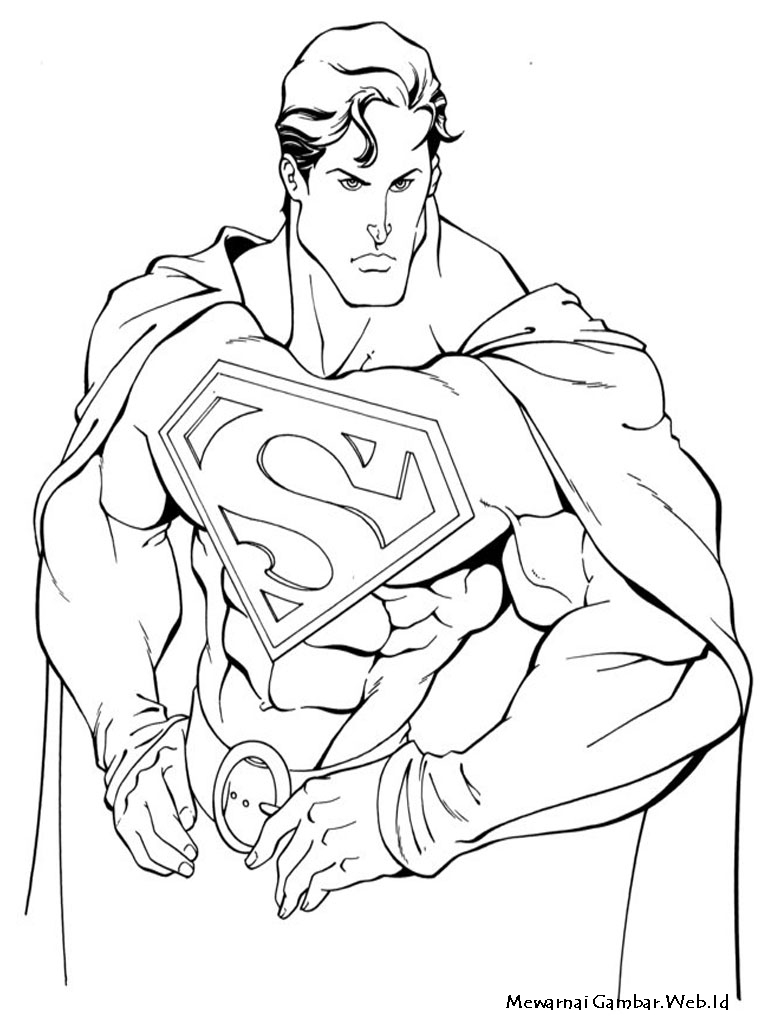 Mewarnai Gambar Superman | Mewarnai Gambar