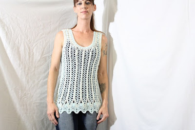 utorial, how to, free pattern, crochet, tank top, blouse, shirt, easy, lace, beginners