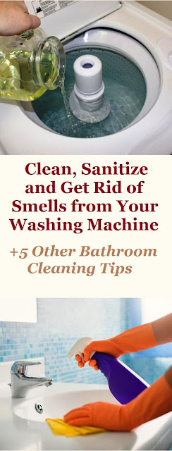 CLEAN, SANITIZE & REMOVE ODORS FROM YOUR WASHING MACHINE + 5 OTHER BATHROOM CLEANING TIPS