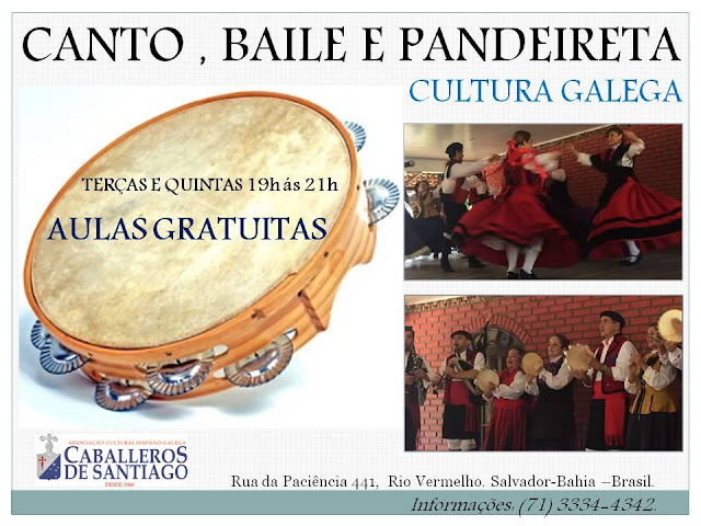 Caballeros de Santiago promove aulas gratuitas de Canto, Baile e Pandeireta