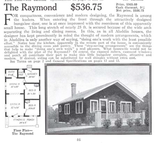 aladdin raymond 1916 catalog