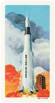 1967 Brooke Bond Canada : Transportation through the Ages #48 Apollo Space Rocket