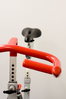 Short depth of field photo of an exercise bike