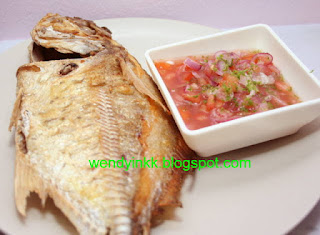  only laid upwards salsa only earlier serving too pour over fish Love to Bake Fried Fish amongst Salsa