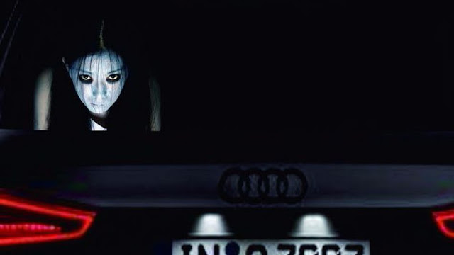 reflective decal on the rear windshield of a car Cars Owners In China Use Horror Stickers To Discourage Use Of High Beam