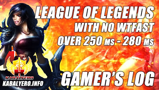 League Of Legends With No WTFast ★ Unstable In-Game Ping Of Over 250 ms - 280 ms (Gamer's Log)