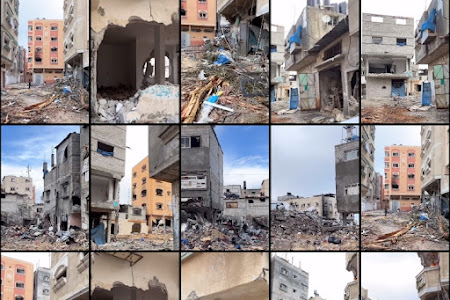 الصور  توثق الدمار الهائل في منقطة القطاطوة بمخيم خان يونس جنوبي قطاع غزة جراء القصف العمليات العسكرية الإسرائيلية المستمرة