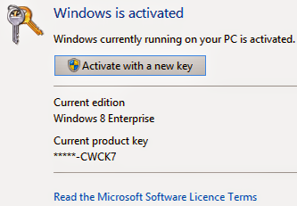 Windows 8 Activation Status